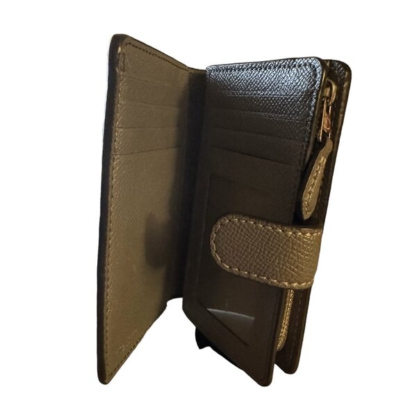 COACH- GRAY- SMALL- HALF ZIP WALLET - Picture 2 of 3